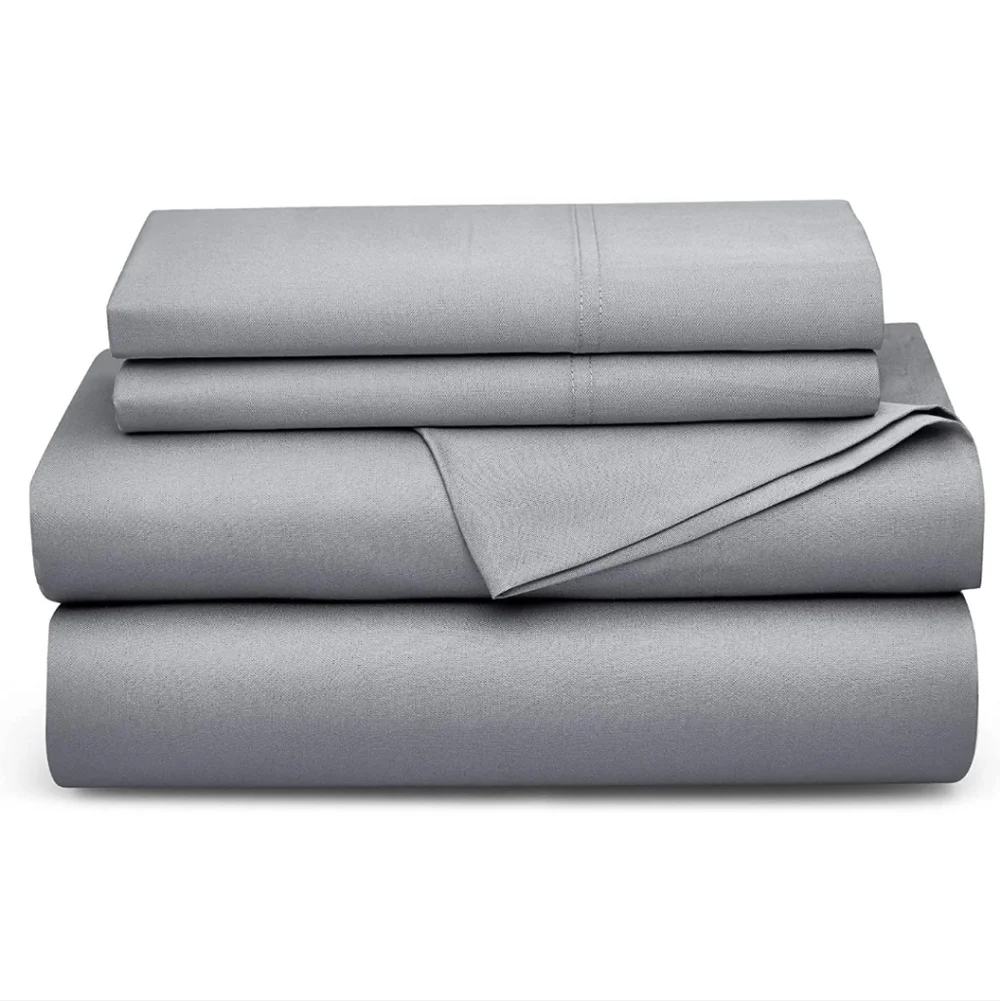 Bedsure Cooling Sheets King Size, Cooling Bed Sheets Hot Sleepers, Bamboo Grey